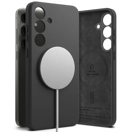 Силиконов калъф Ringke MagSafe за Samsung Galaxy S25 - черен