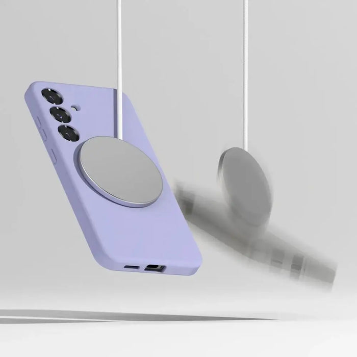 Силиконов калъф Ringke MagSafe за Samsung Galaxy S25 - лилав