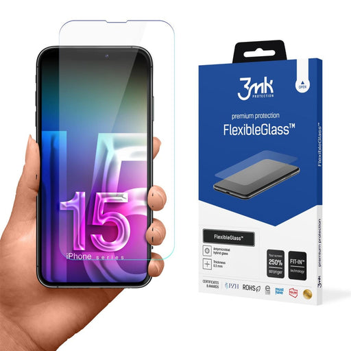 Скрийн протектор 3mk FlexibleGlass™ за Apple iPhone 15 Plus
