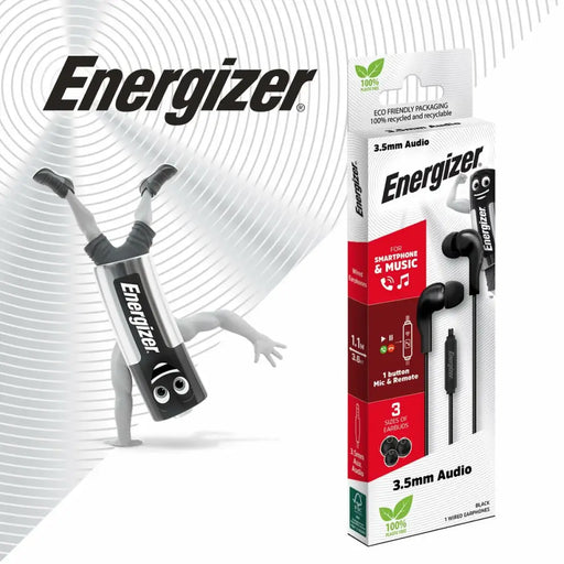 Слушалки Energizer CIA6BK Черен