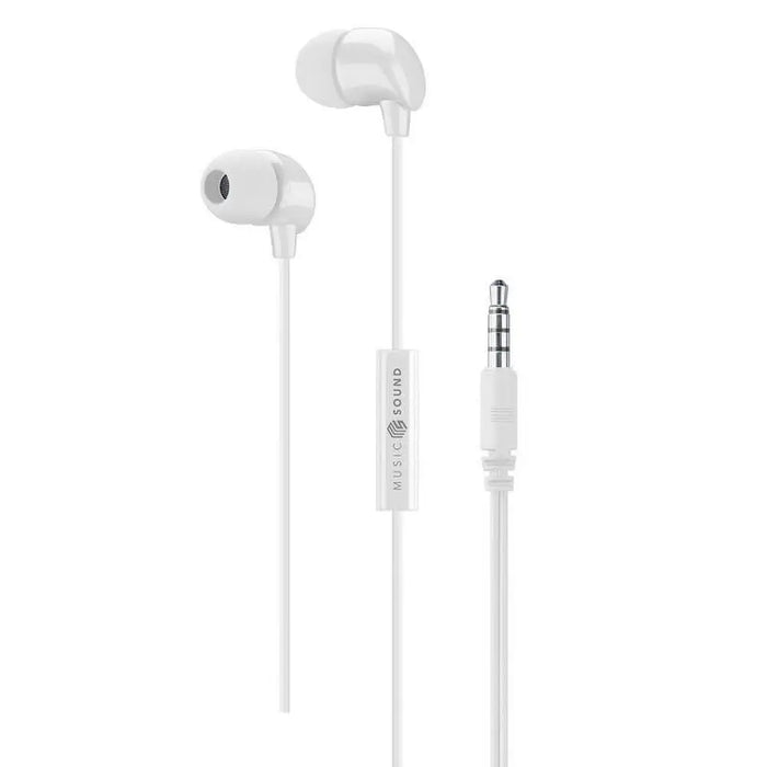 Слушалки с микрофон Cellularline Music Sound AUINEARMSW