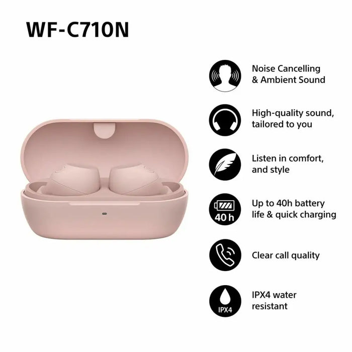 Слушалки Sony WF-C710NP Розов