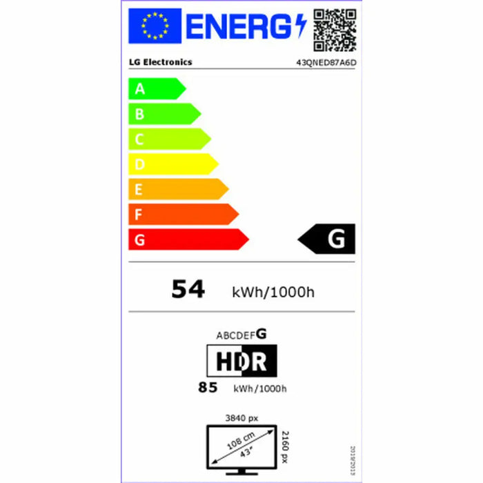 Смарт телевизор LG 43QNED87A6D 43’’ 4K Ultra HD LED HDR
