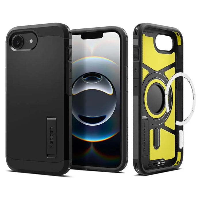 Spigen Tough Armor Case с MagSafe за iPhone 16e със стойка