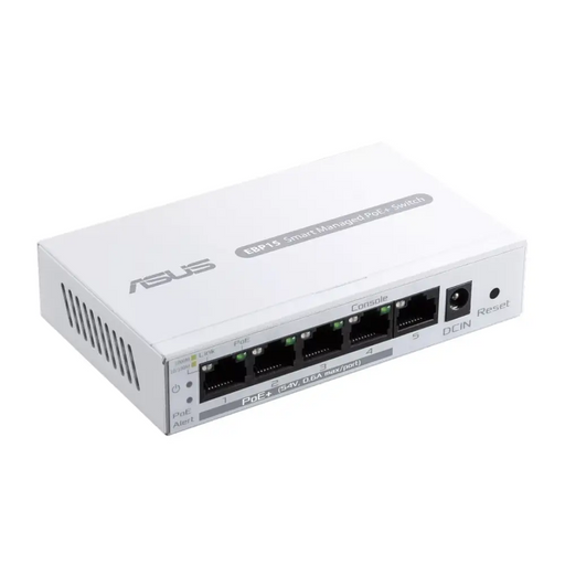 Суич ASUS ExpertWiFi EBP15 5-Port GbE 4 PoE + Ports 5 x