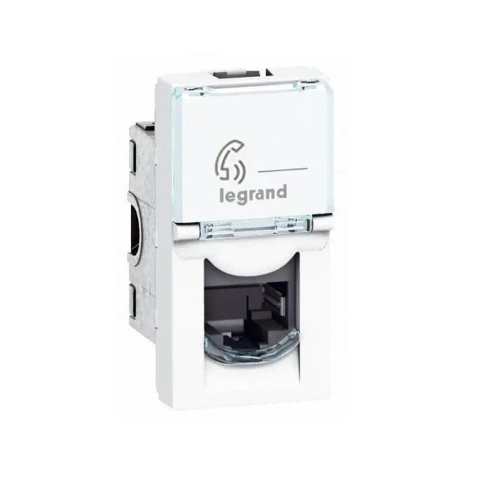 ТЕЛЕФОННА РОЗЕТКА 1 МОД. MOSAIC LEGRAND - БЯЛО