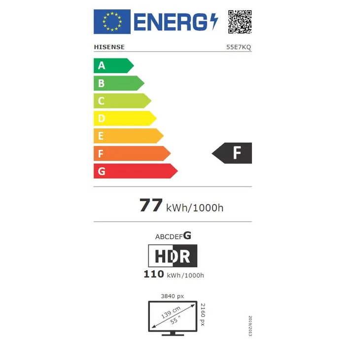 Телевизор Hisense 55’ E7KQ 4K Ultra HD 3840x2160