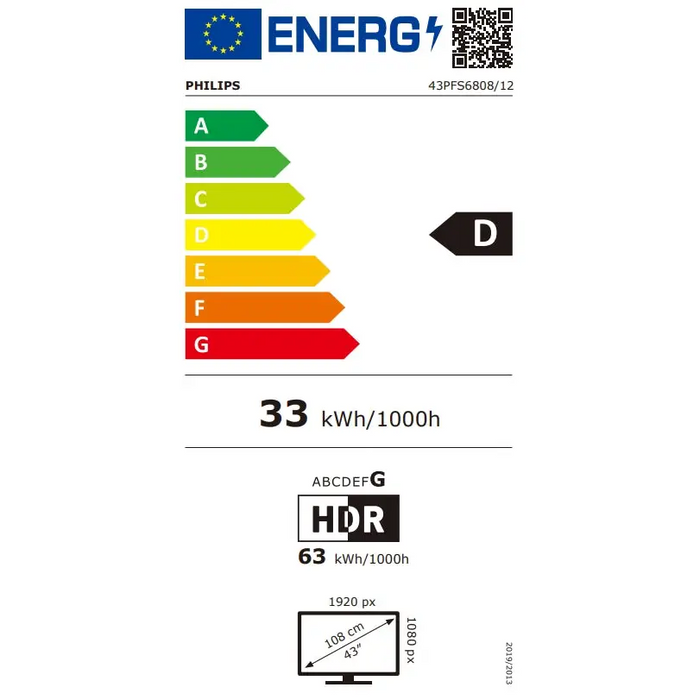 Телевизор Philips 43PFS6808/12 43’ FHD LED