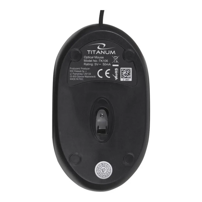 TITANUM TK106 клавиатура Мишка включена USB Черен