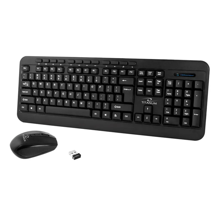 TITANUM TK108 Клавиатура + USB мишка Черен