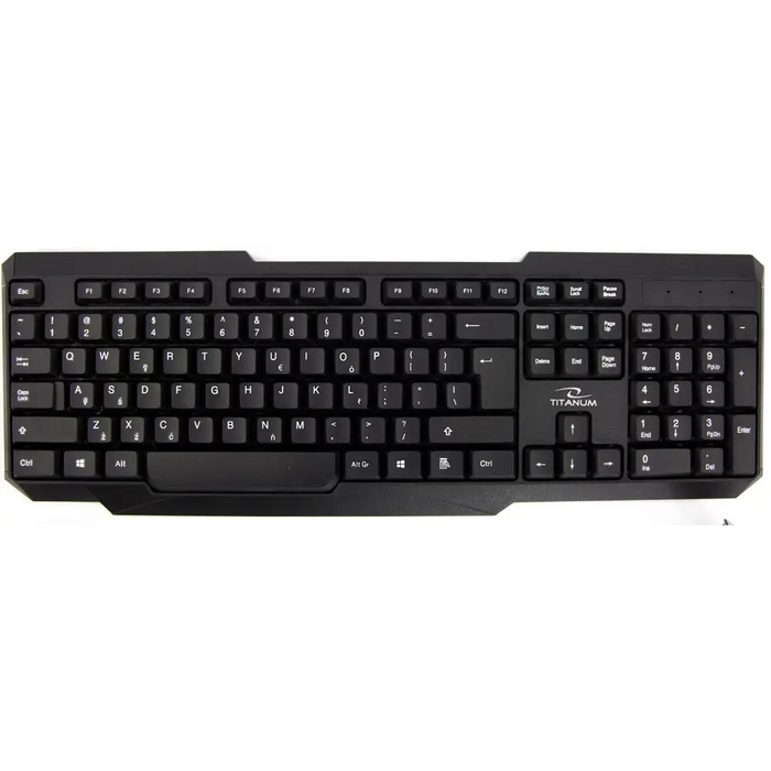 TITANUM TK108 Клавиатура + USB мишка Черен