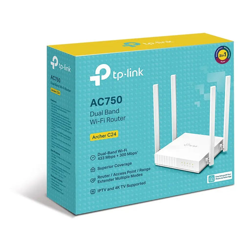 TP-LINK ARCHER C24 безжичен рутер Fast Ethernet Dual-band