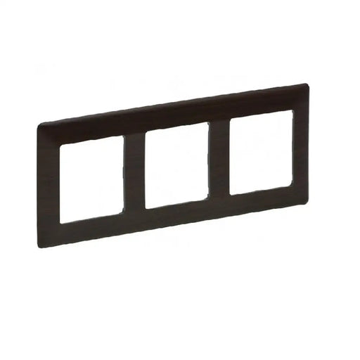 ТРОЙНА РАМКА VALENA LIFE LEGRAND - ТЪМНО ДЪРВО