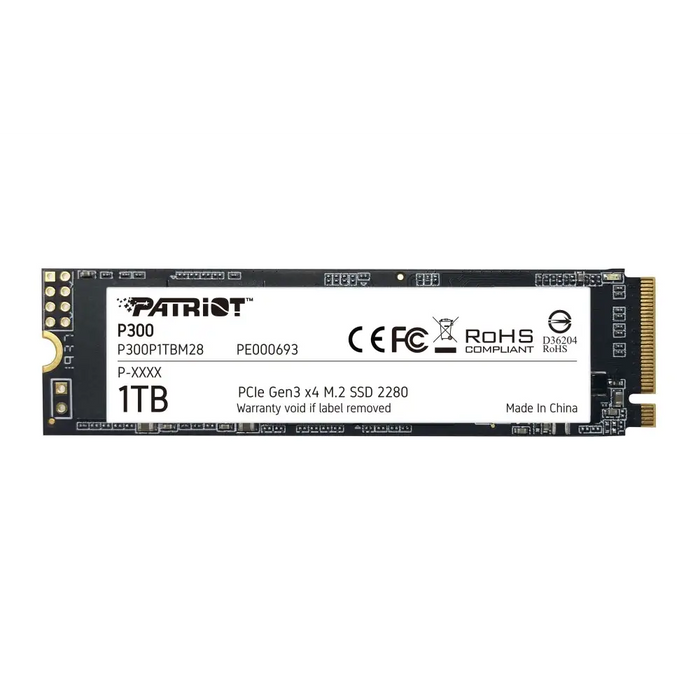 Твърд диск Patriot P300 1TB M.2 2280 PCIE