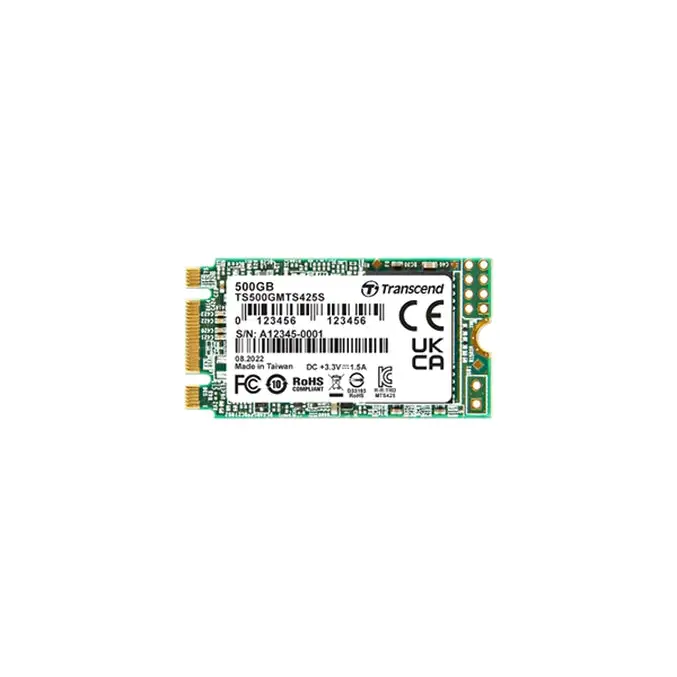Твърд диск Transcend 500GB M.2 2242 SSD SATA3 B + M Key TLC