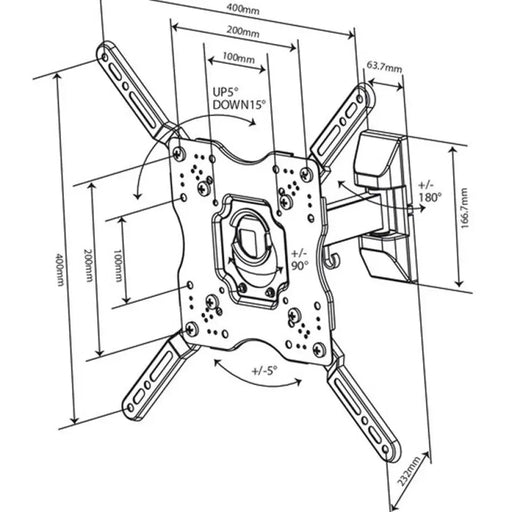 TV СТОЙКA VIVANCO 37978 ЧЕРЕН