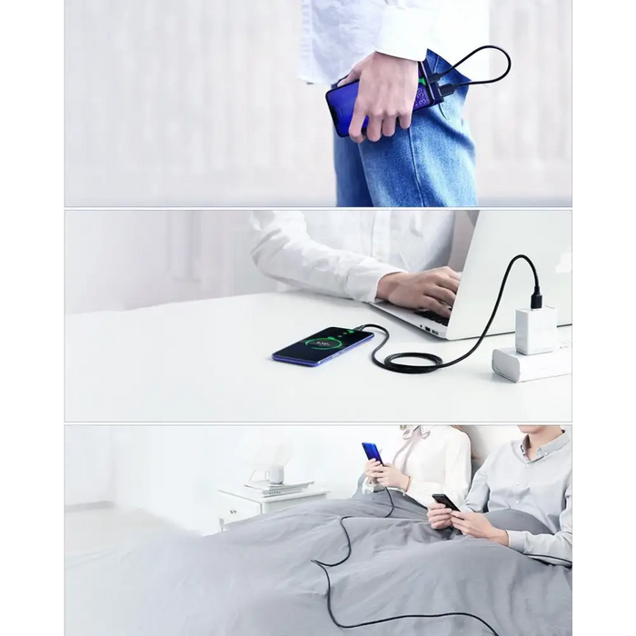 Ugreen US287 60117 USB-A / USB-C 3A кабел 1,5 м - черен