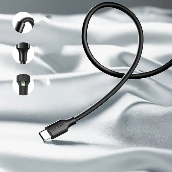 Ugreen US287 60117 USB-A / USB-C 3A кабел 1,5 м - черен