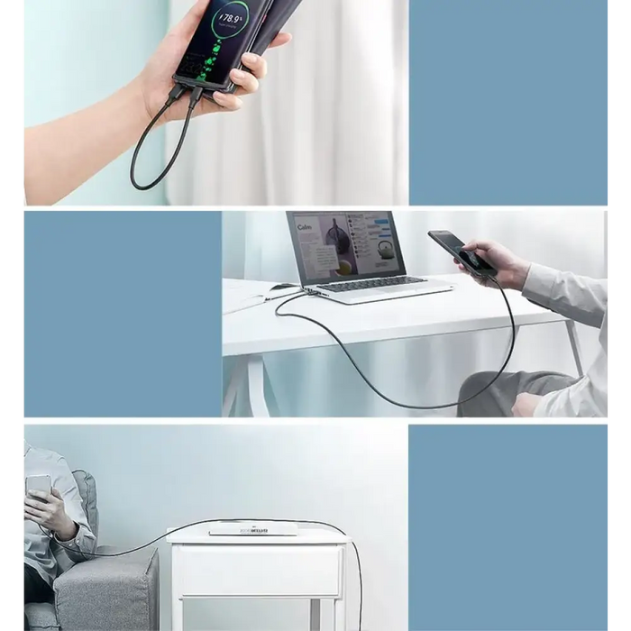 Ugreen US287 60118 USB-A / USB-C 3A кабел 2 м - черен