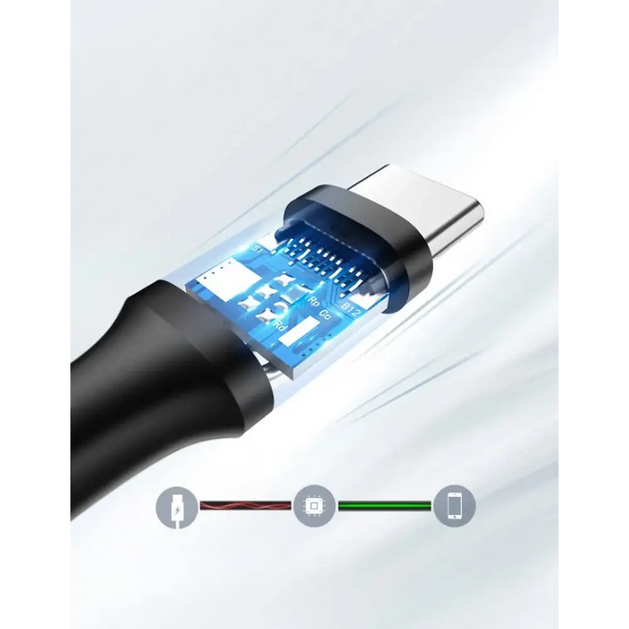 Ugreen US287 60118 USB-A / USB-C 3A кабел 2 м - черен