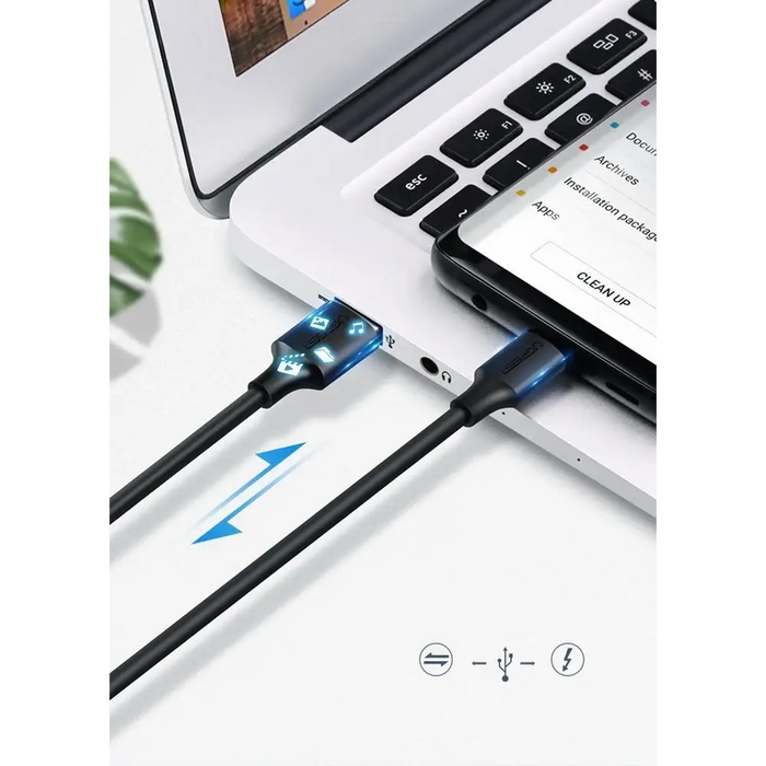 Ugreen US287 60118 USB-A / USB-C 3A кабел 2 м - черен