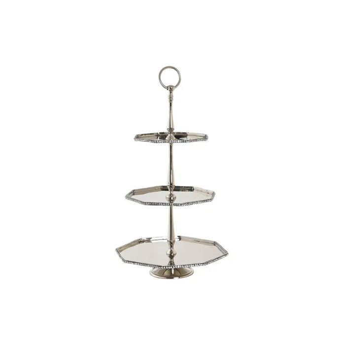 Украса за център на маса DKD Home Decor Сребрист Алуминий