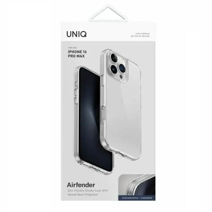 Uniq Air Fender Case за iPhone 16 Pro Max - прозрачен