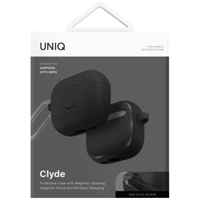 Uniq Clyde Lock Case за AirPods 4 - черен