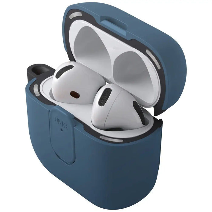 Uniq Clyde Lock Case за AirPods 4 - син