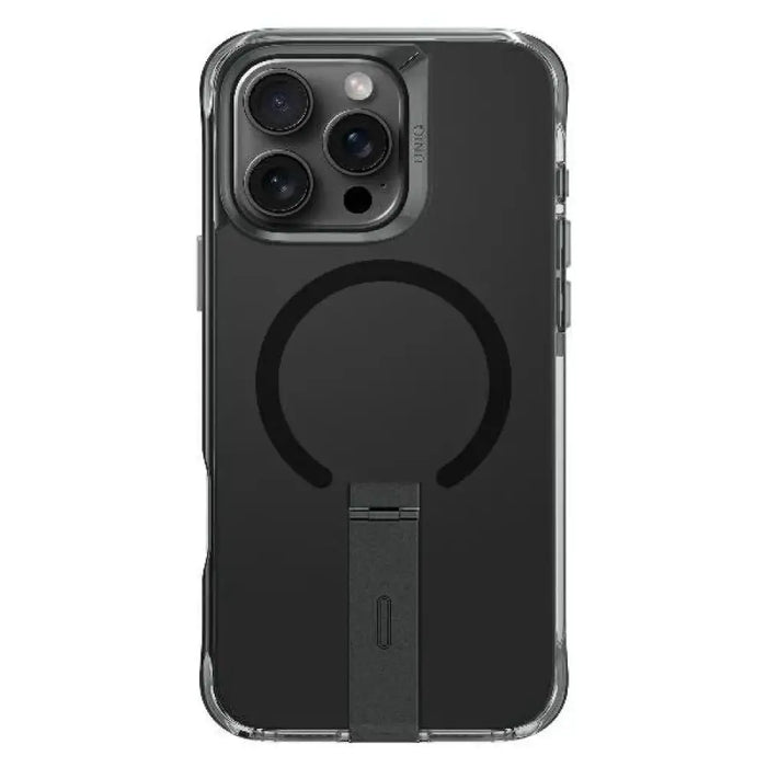 Uniq Eleva със стойка Vertica за iPhone 16 Pro - черен