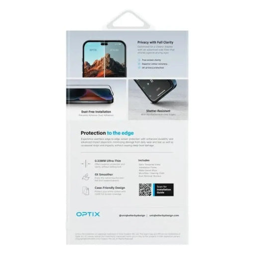 Uniq Optix Privacy закалено стъкло с апликатор