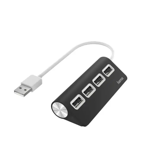 USB хъб HAMA USB 2.0 1:4 черен 480Mbit/s