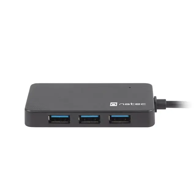USB хъб Natec 3.0 hub silkworm 4-ports black usb-c