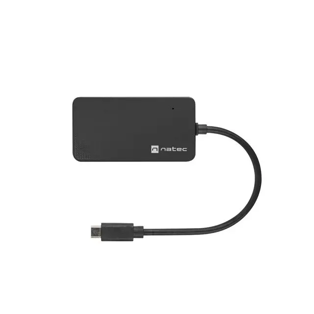 USB хъб Natec 3.0 hub silkworm 4-ports black usb-c
