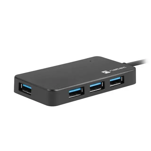 USB хъб Natec 3.0 hub silkworm 4-ports black usb-c
