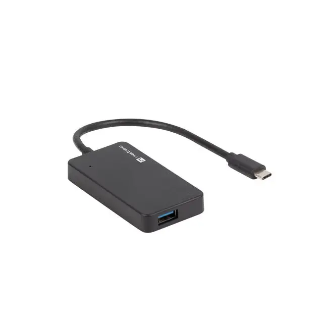 USB хъб Natec 3.0 hub silkworm 4-ports black usb-c