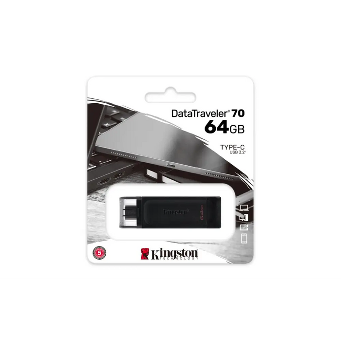 USB памет KINGSTON DataTraveler 70 64GB,USB-C 3.2 Gen 1