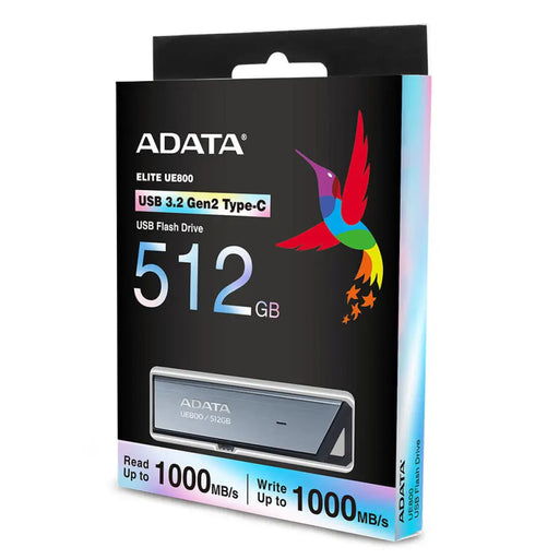 USB стик Adata AELI-UE800-512G-CSG 512 GB Черен Сребрист
