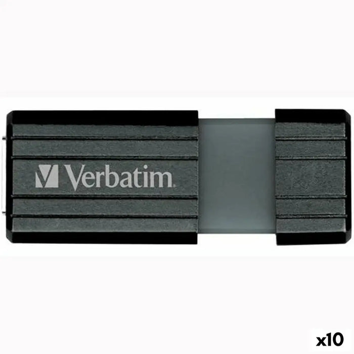 USB стик Verbatim PinStripe Черен 64 GB