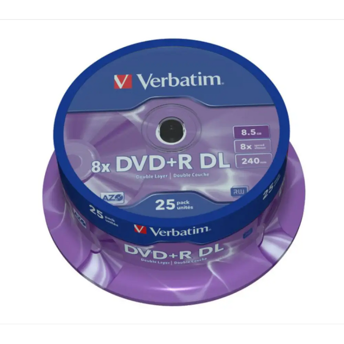 Verbatim DVD + R D.L. PRINT 25 броя в шпиндел