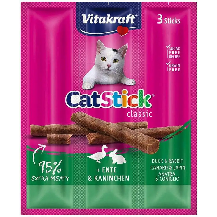 VITAKRAFT CatStick Classic Патица и заек - лакомства