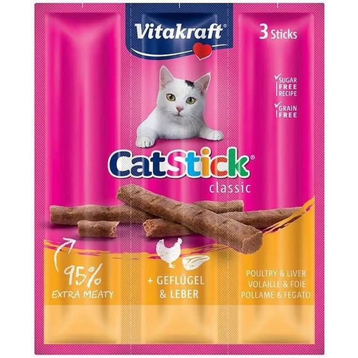 VITAKRAFT CatStick Mini с птиче месо и черен дроб - котешки