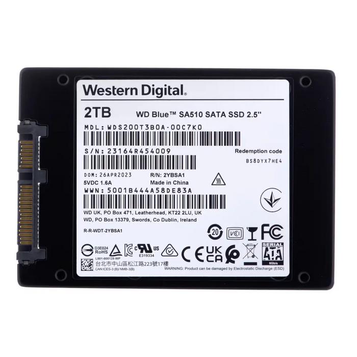 Western Digital Blue SA510 2.5’’ 2 TB Serial ATA III