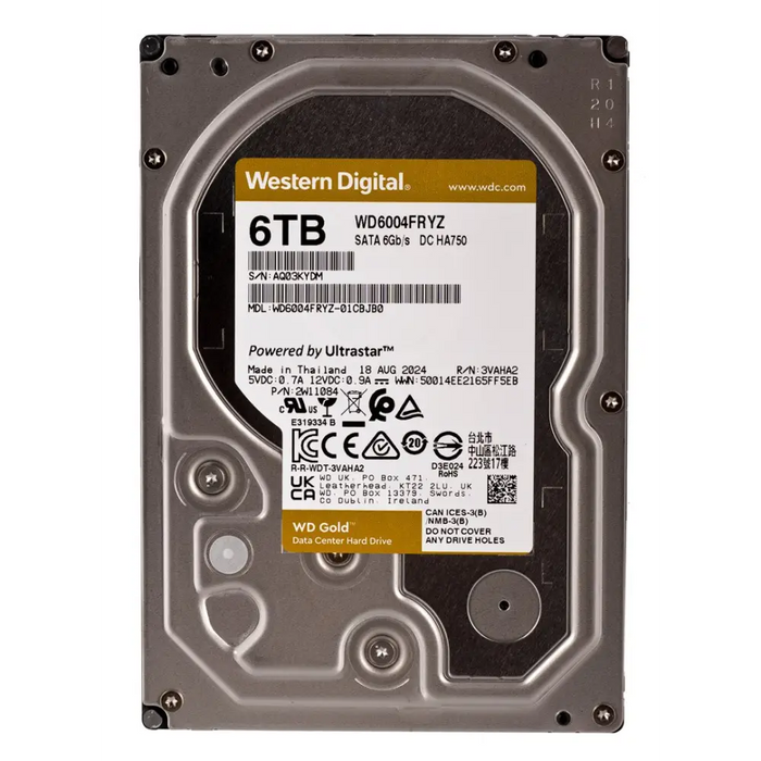 Western Digital Gold WD6004FRYZ вътрешен твърд диск 6 TB
