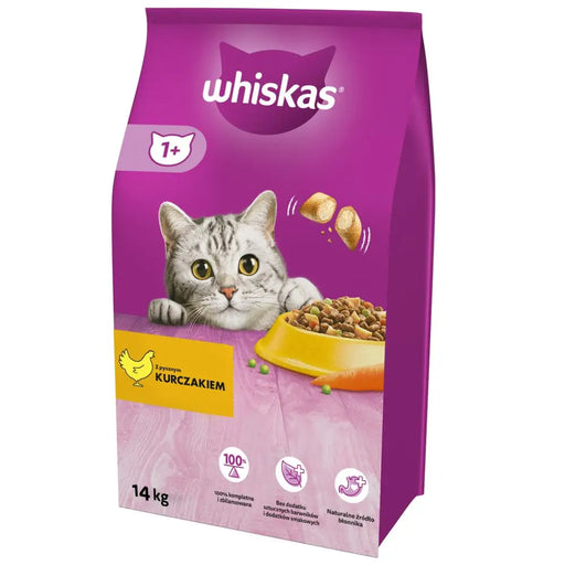 Whiskas 325628 суха храна за котки Adult Chicken 14 кг