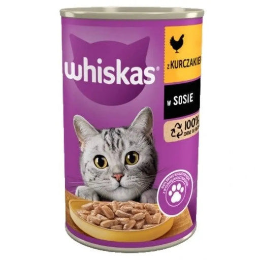 WHISKAS Пиле в сос - мокра котешка храна - 400гр