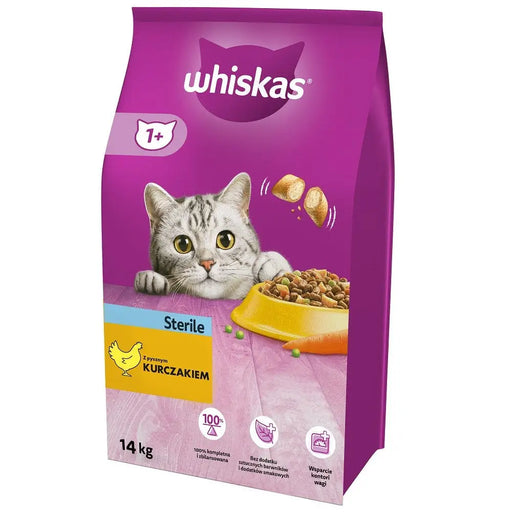 Whiskas СТЕРИЛНА суха храна за котки Adult Chicken 14 кг