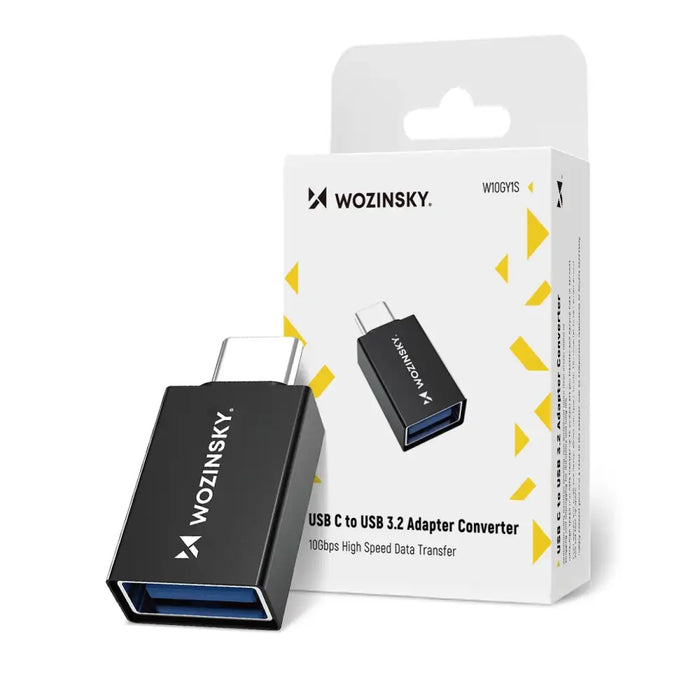 Wozinsky W10GY1S USB-C - USB-A 3.2 10Gb/s адаптер - черен