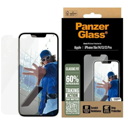 Закалено стъкло PanzerGlass Classic Fit за iPhone 16e
