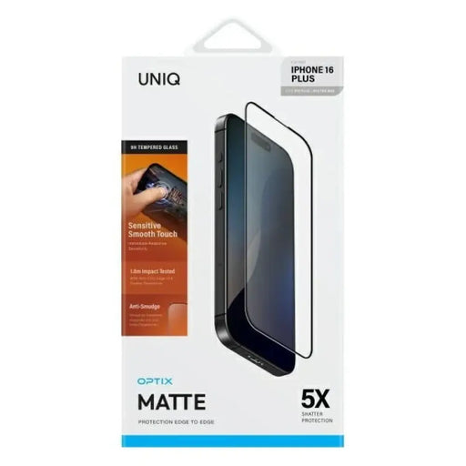 Закалено стъкло Uniq Optix Matte с апликатор за iPhone 16
